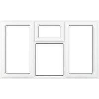 Crystal Top, Left & Right-Hand Opening Clear Double-Glazed Casement White uPVC Window 1770mm x 1040mm (548JP)