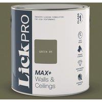 LickPro Max+ 2.5Ltr Green 05 Matt Emulsion Paint (548TM)
