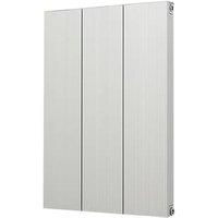 Ignite 600mm x 418mm 1527BTU Matt Chrome Vertical Designer Radiator (5494F)
