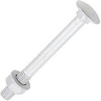 Timco Exterior Coach Bolts Carbon Steel Organic Silver Coating M10 x 100mm 10 Pack (549KG)