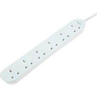 Masterplug 13A 6-Gang Unswitched Extension Lead 1m (5501G)