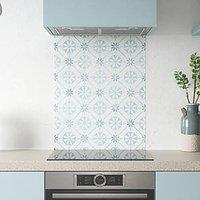 House Beautiful Heritage Blue Kitchen Splashback 600mm x 750mm x 6mm (550JM)