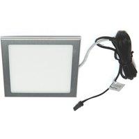 VEW Slim Square LED Cabinet Lights Silver 3W 150lm 3 Pack (550TW)