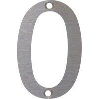 Fab & Fix Door Numeral 0 Satin Stainless Steel 78mm (5512P)