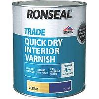 Ronseal 750ml Clear Satin Water-Based Interior Wood Varnish (551HT)