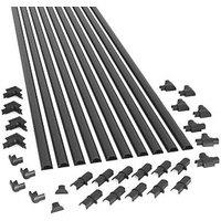 D-Line PVC Black Micro Trunking Pack 34 Pieces (551RA)