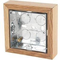 Varilight 1-Gang Surface Pattress Classic Oak Single Wall Box 25mm (5523H)