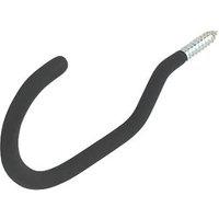 Smith & Locke Heavy Duty Screw-In Anti-Slip Round Storage Hook Black 85 x 220mm (5525J)