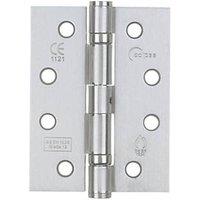 Eclipse Satin Chrome Grade 13 Fire Rated Ball Bearing Hinges 102mm x 76mm 2 Pack (5532J)