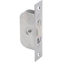 Carlisle Brass Sash Window Axle Pulley & Nylon Wheel Satin Chrome 117mm x 42mm (5536P)