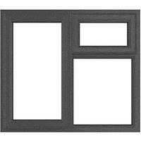 Crystal Left-Hand & Top Opening Clear Triple-Glazed Casement Anthracite on White uPVC Window 905mm x 965mm (553JM)