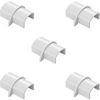 D-Line Trunking Connectors 20mm x 10mm 5 Pack (553RA)