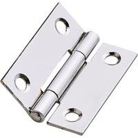 Smith & Locke Polished Chrome Fixed Pin Butt Hinges 50mm x 40mm 2 Pack (553TE)