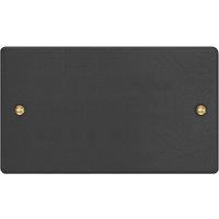 Varilight 2-Gang Blanking Plate Matt Black (553YT)