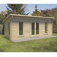 Forest Arley 19' 6" x 10' (Nominal) Pent Timber Log Cabin with Assembly (554TF)