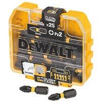 DeWalt 6.35mm 25mm Hex Shank PZ2 Impact Torsion Screwdriver Bits 25 Pack (555GX)