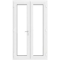 Crystal White Triple-Glazed uPVC French Door Set 2055mm x 1290mm (555JM)