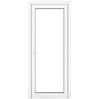 Crystal Fully Glazed 1-Clear Light Right-Handed White uPVC Back Door 2090mm x 890mm (556JP)