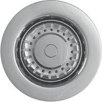 Top-Fix Kitchen Strainer Waste with Overflow Chrome 90mm (556VN)