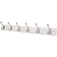 Essentials 6-Hook Rail White 685mm x 95mm (557TE)