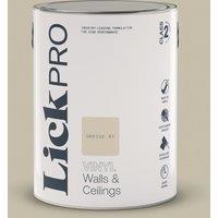 LickPro 5Ltr Greige 01 Vinyl Matt Emulsion Paint (557TM)