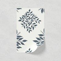 LickPro Blue Botanical 02 Wallpaper Sample 0.18m x 0.29m (557VX)