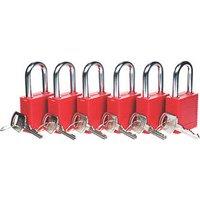 Essentials Lockout Safety Padlocks 6 Pack (5580J)