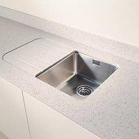 Metis Ice Kitchen Worktop with 1 Bowl Stainless Steel Sink 3050mm x 620mm x 15mm (558PH)