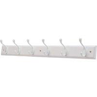 Essentials 6-Hook Rail White 685mm x 95mm (558TE)