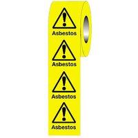 "Warning Asbestos" Adhesive Labels 50mm x 50mm (55929)