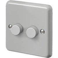MK Contoura 2-Gang 2-Way Dimmer Switch Grey (559RG)