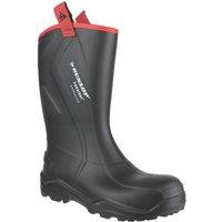 Dunlop Purofort+ Rugged Size 13 Black Steel Toe Cap Safety Wellies (559XH)