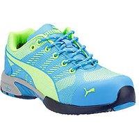 Puma Celerity Knit Size 3 Womens Blue/Green Steel Toe Cap Safety Trainers (560JX)