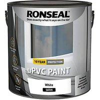 Ronseal 2.5Ltr White Satin Self Priming uPVC Paint (560KK)