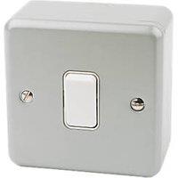MK Metalclad Plus 10AX 1-Gang 2-Way Metal Clad Light Switch with White Inserts (56176)