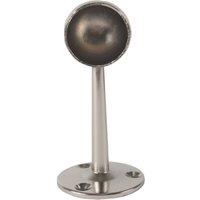 Essentials Rail End Brackets Brushed Nickel 25mm 2 Pack (561VE)