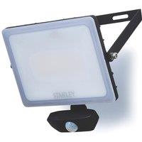 Stanley Outdoor LED Slimline Floodlight With PIR Sensor Black 50W 4500lm (561VJ)