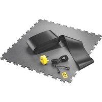 Ecotile ESD X-Joint Interlocking Floor Tiles Dark Grey 5mm 4 Pack (561YU)