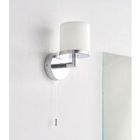 Saxby Hades Bathroom Wall Light Chrome/White (562RE)