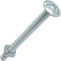 Easyfix Bright Zinc-Plated Roofing Bolts M6 x 80mm 10 Pack (5638J)