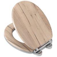 Croydex Corella Soft-Close with Quick-Release Flex-Fix Toilet Seat Moulded Wood Grey Oak (563KR)