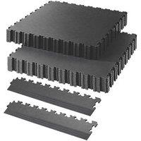Garage Floor Tile Company X Joint Double Garage Interlocking Floor Tile Pack Black/Graphite 27m 117 Pieces (563RV)