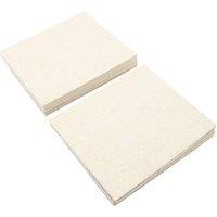Essentials Beige Rectangular Self-Adhesive Felt Pads 200mm x 170mm 10 Pack (563XG)