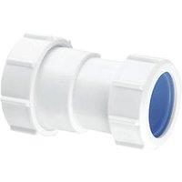 McAlpine T28L-ISO Compression Connection Straight Connector White 40mm x 38mm (564HR)