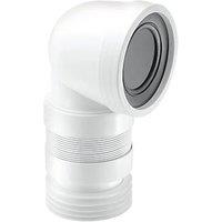 McAlpine Flexible 90 Angled WC Connector White 152.5mm (564JG)
