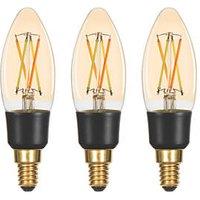 LAP E14 Candle LED Virtual Filament Smart Light Bulb 4.2W 470lm 3 Pack (565FM)