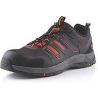 Scruffs Air Size 12 Black/Orange Water-Resistant Safety Trainers (565FW)