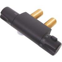 ETAL Atlas Exposed Single Outlet Thermostatic Matt Black Shower Valve (565VN)