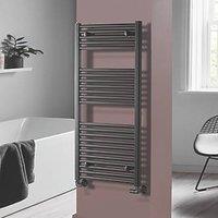 Towelrads 1200mm x 600mm 2296BTU Anthracite Flat Towel Radiator (566RY)