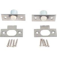 Essentials Bales Cabinet Catches Silver 57.5mm x 23mm 2 Pack (566TA)